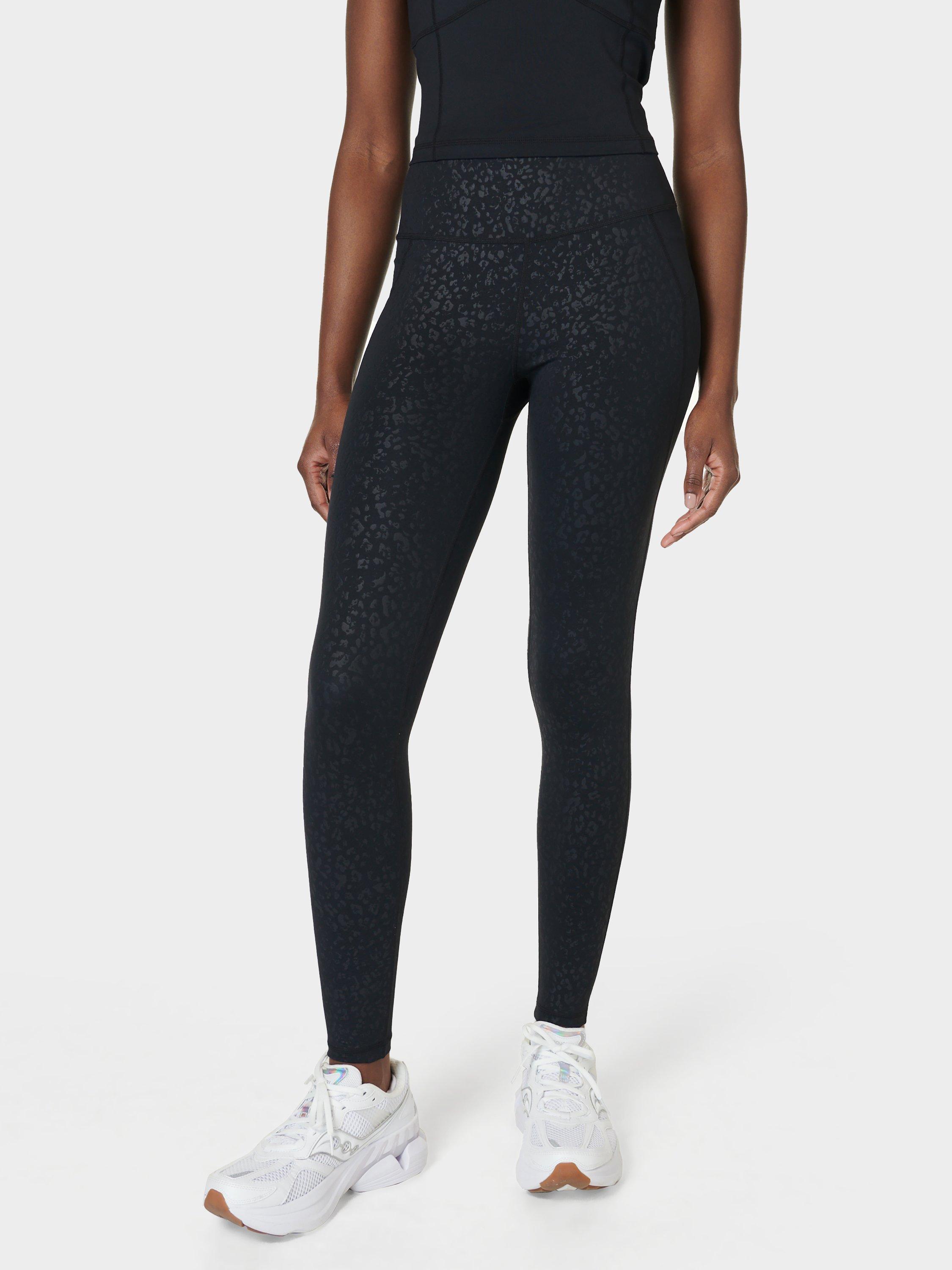 Sweaty Betty All Day Active Embossed Sports Leggings Black Animal