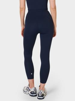 Sweaty Betty All Day Active Emboss 7/8 Sports Leggings - view 2, Navy Blue