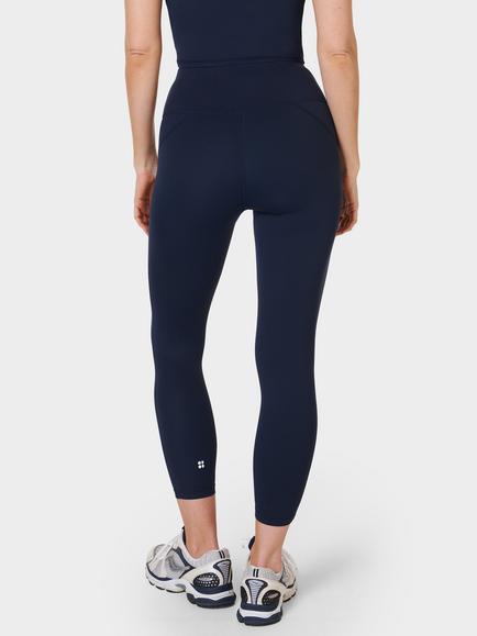 Sweaty Betty All Day Active Emboss 7/8 Sports Leggings - view 2, Navy Blue