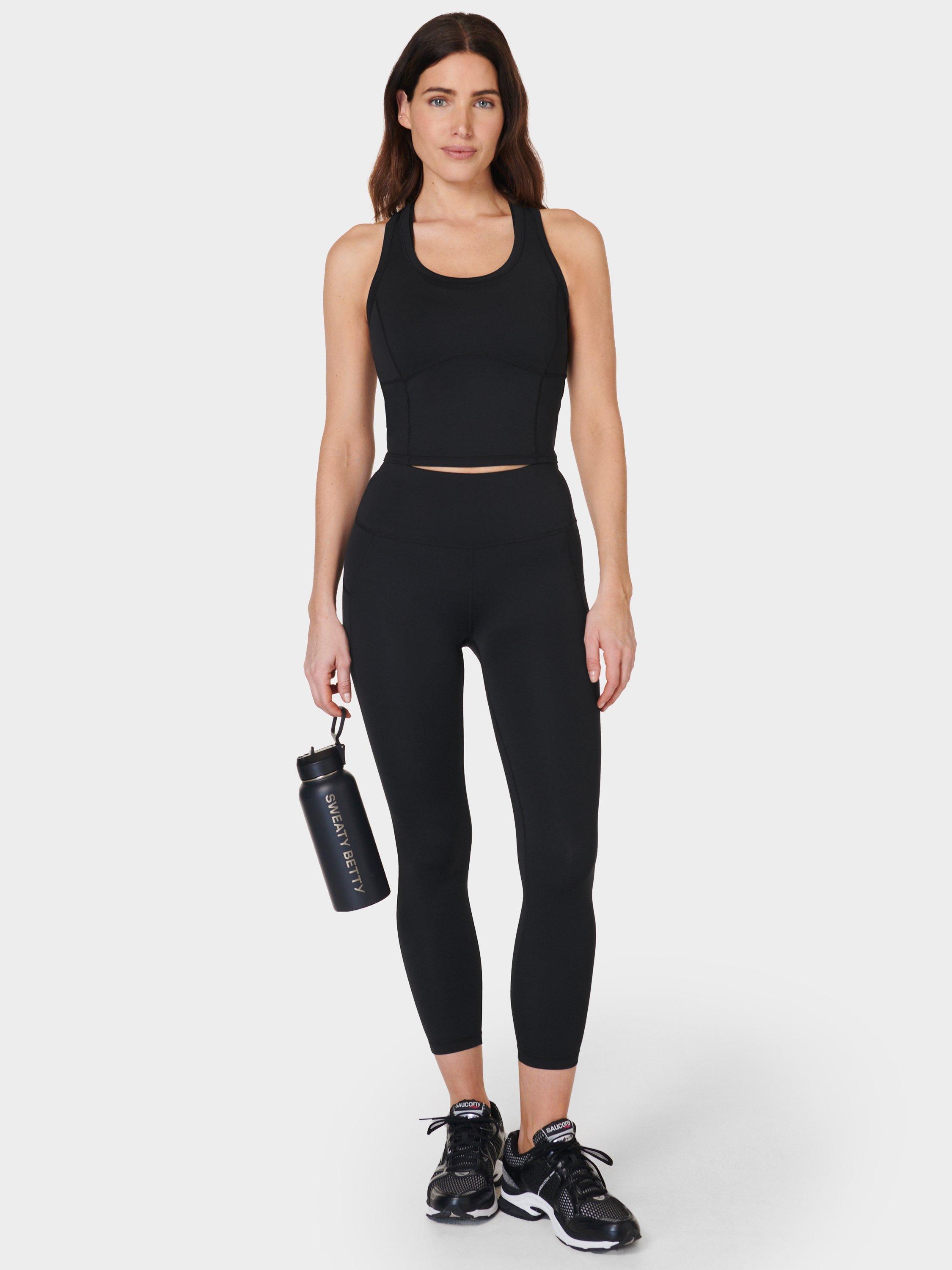 Product image 3 of 6, which shows Sweaty Betty All Day Active 7/8 Sports Leggings, Black, XXS