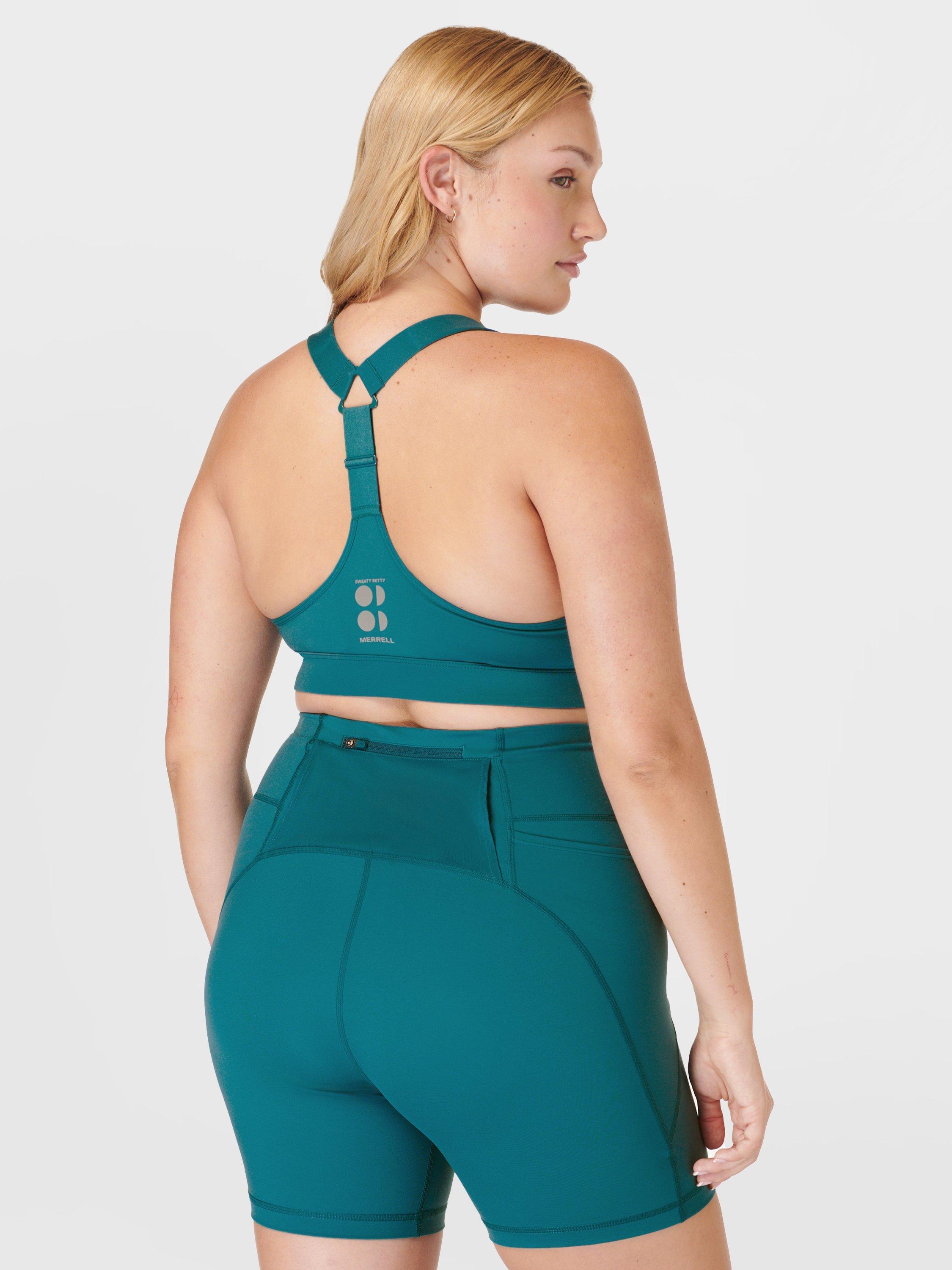 Sweaty Betty x Merrell Ascend Power Sports Bra, Cabin Blue
