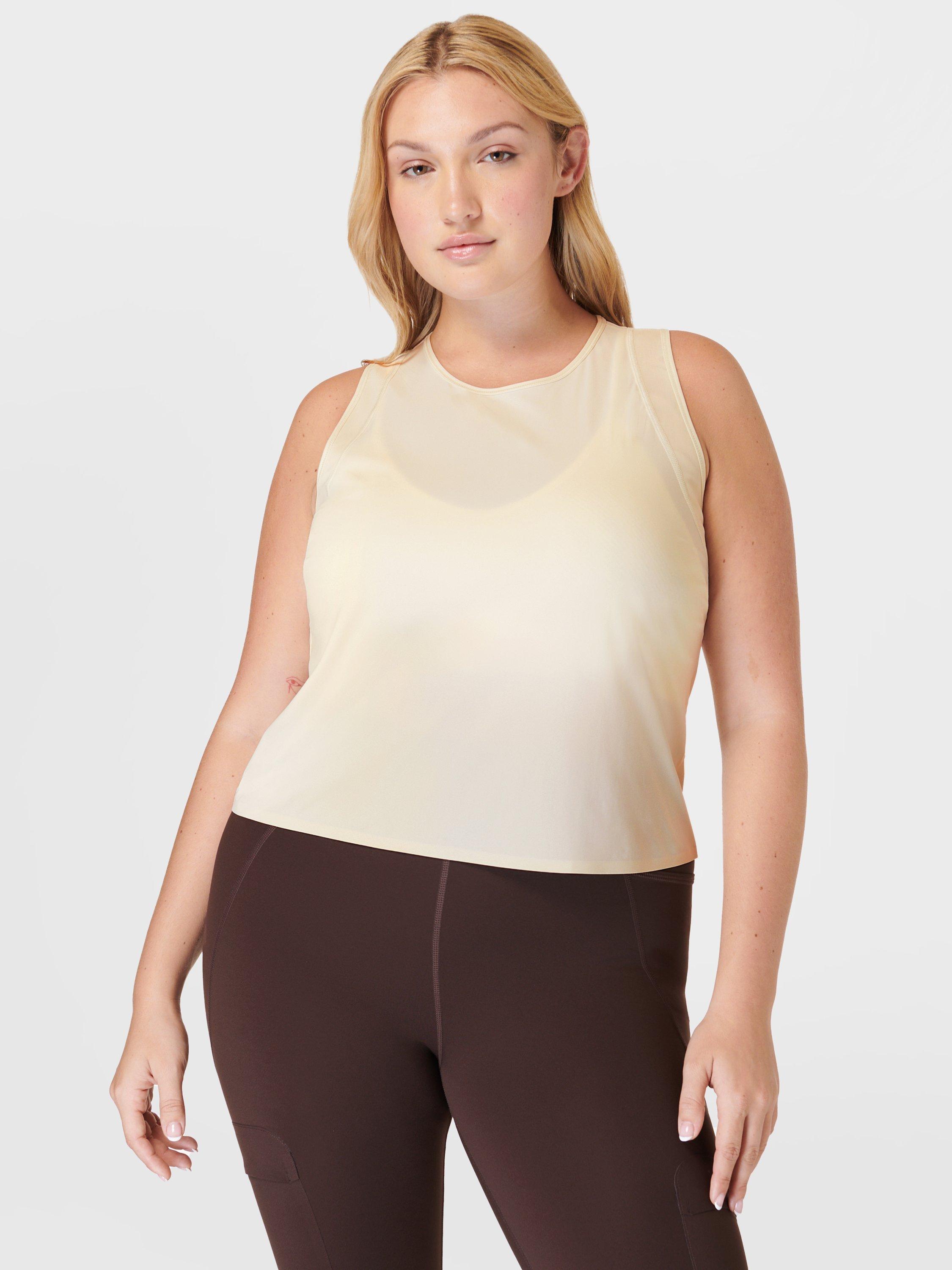 Sweaty Betty X Merrell Ascend Swifty Workout Tank Top, Sabi Cream