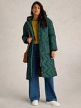 White Stuff Sloane Quilted Longline Coat, Green