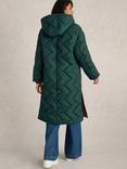 White Stuff Sloane Quilted Longline Coat, Green