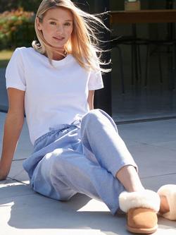 British Boxers Herringbone Brushed Cotton Pyjama Trousers - view 2, Staffordshire Blue