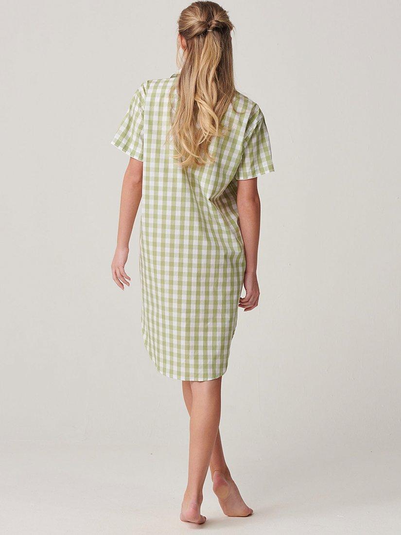 Product image 3 of 3, which shows British Boxers Short Sleeve Nightshirt, Field Green, XS