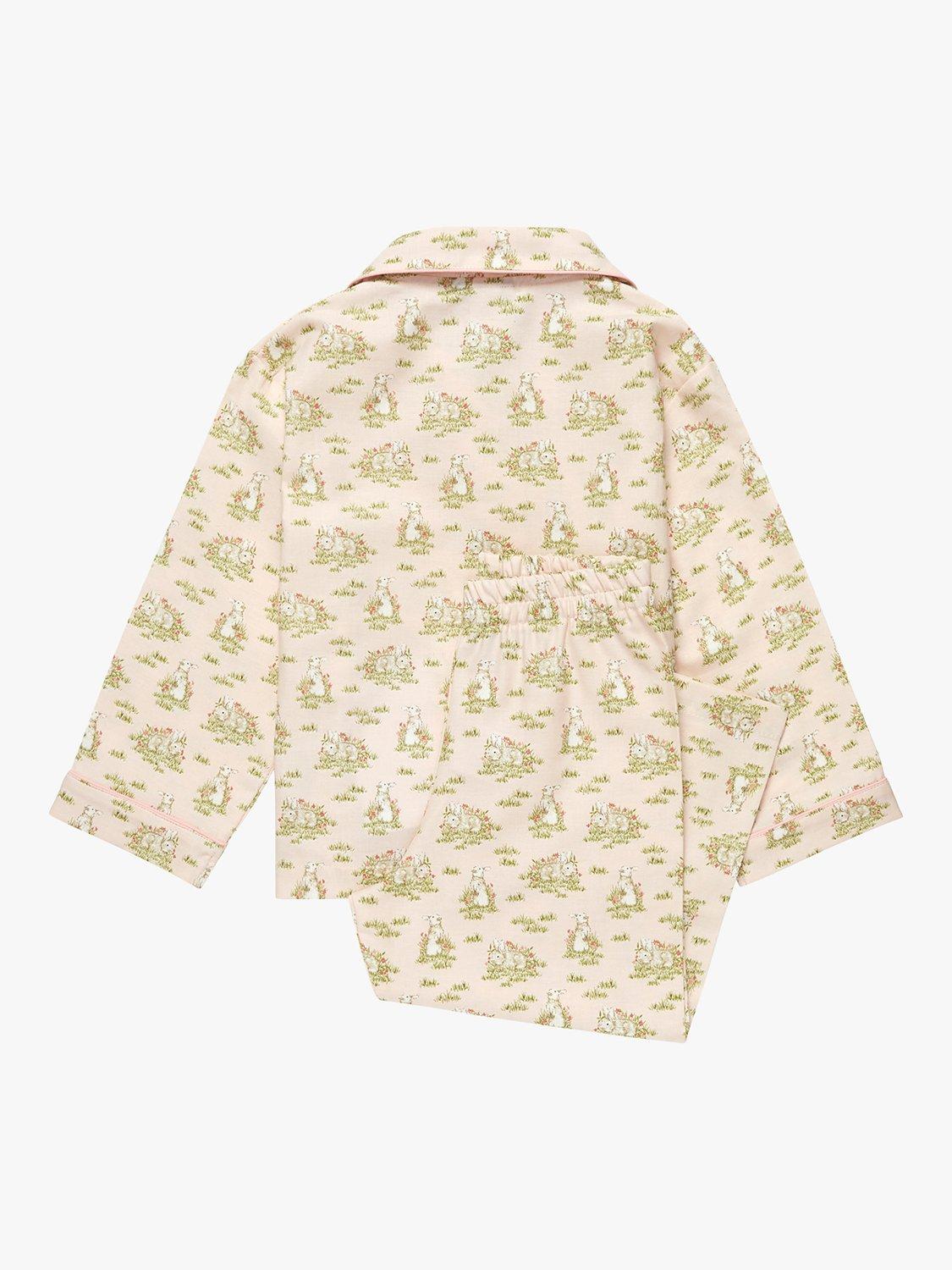 Product image 2 of 3, which shows Trotters Kids' Beatrice Bunny Pyjama Set, Icy Pink/Multi, 12-24 months