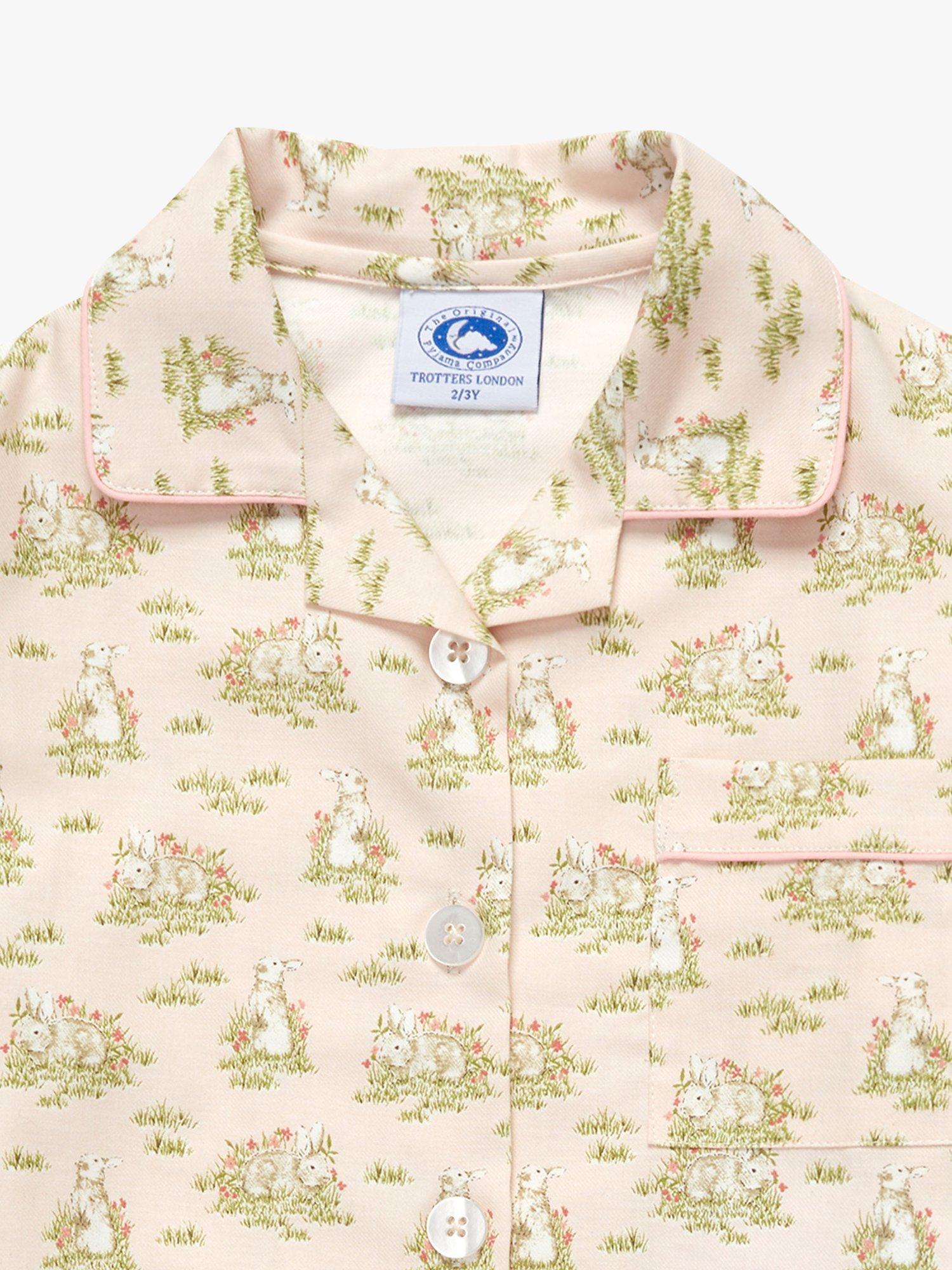 Product image 3 of 3, which shows Trotters Kids' Beatrice Bunny Pyjama Set, Icy Pink/Multi, 12-24 months