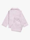 Trotters Kids' Margot Gingham Ballerina Pyjamas, Pale Pink