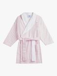 Trotters Kids' Margot Brushed Cotton Ballerina Bathrobe, Pale Pink