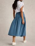 White Stuff Seema Organic Cotton Skirt, Dusty Blue