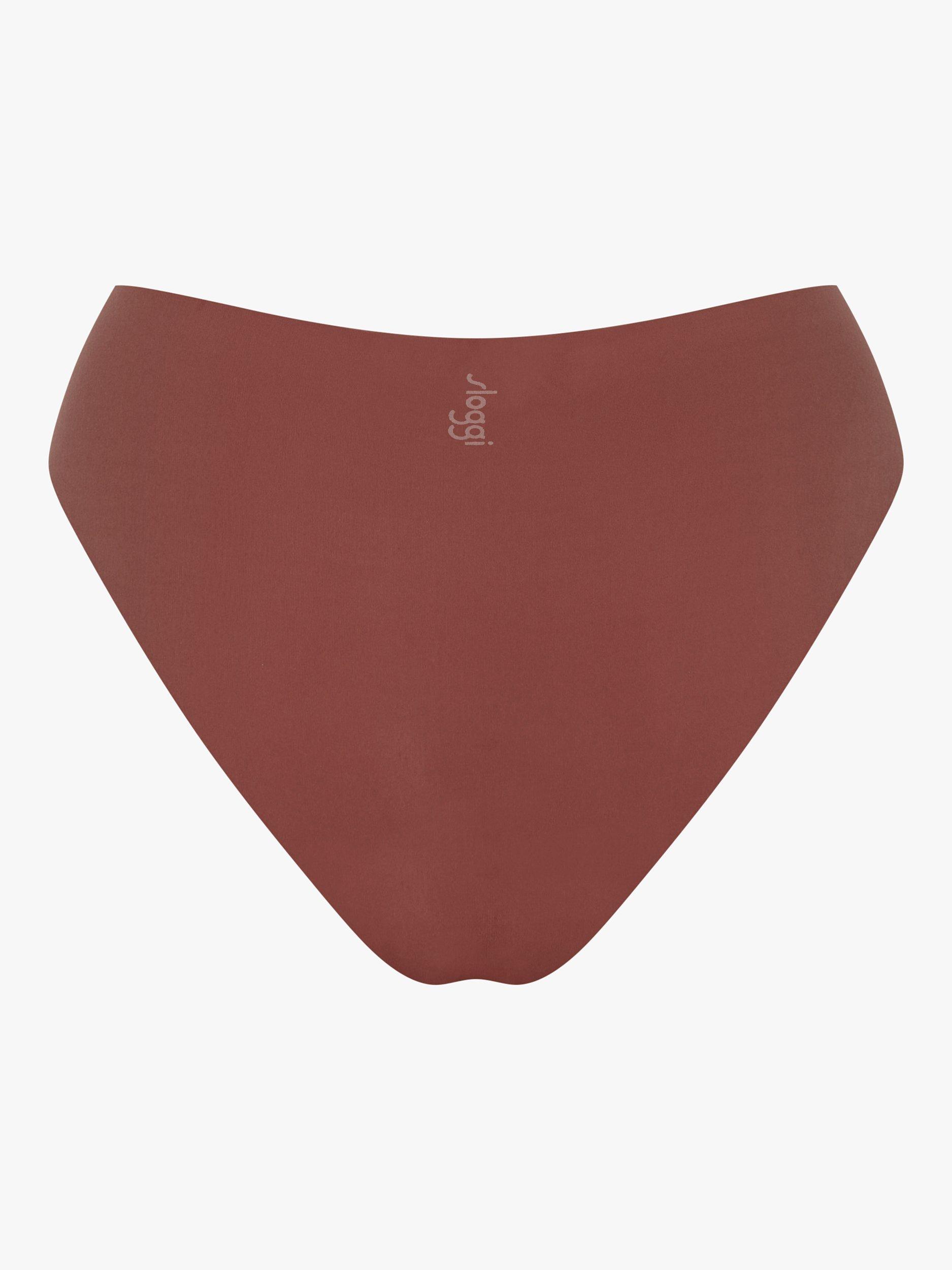 Product image 6 of 7, which shows sloggi ZERO Feel 2.0 High Leg Briefs, Burnt Henna, XS