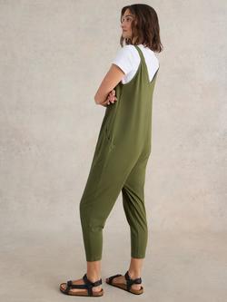 White Stuff Selina Slouchy Jersey Jumpsuit - view 2, Khaki