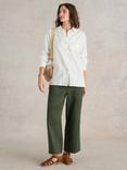 White Stuff Laurel Longline Organic Cotton Shirt, Ivory