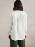 White Stuff Laurel Longline Organic Cotton Shirt, Ivory