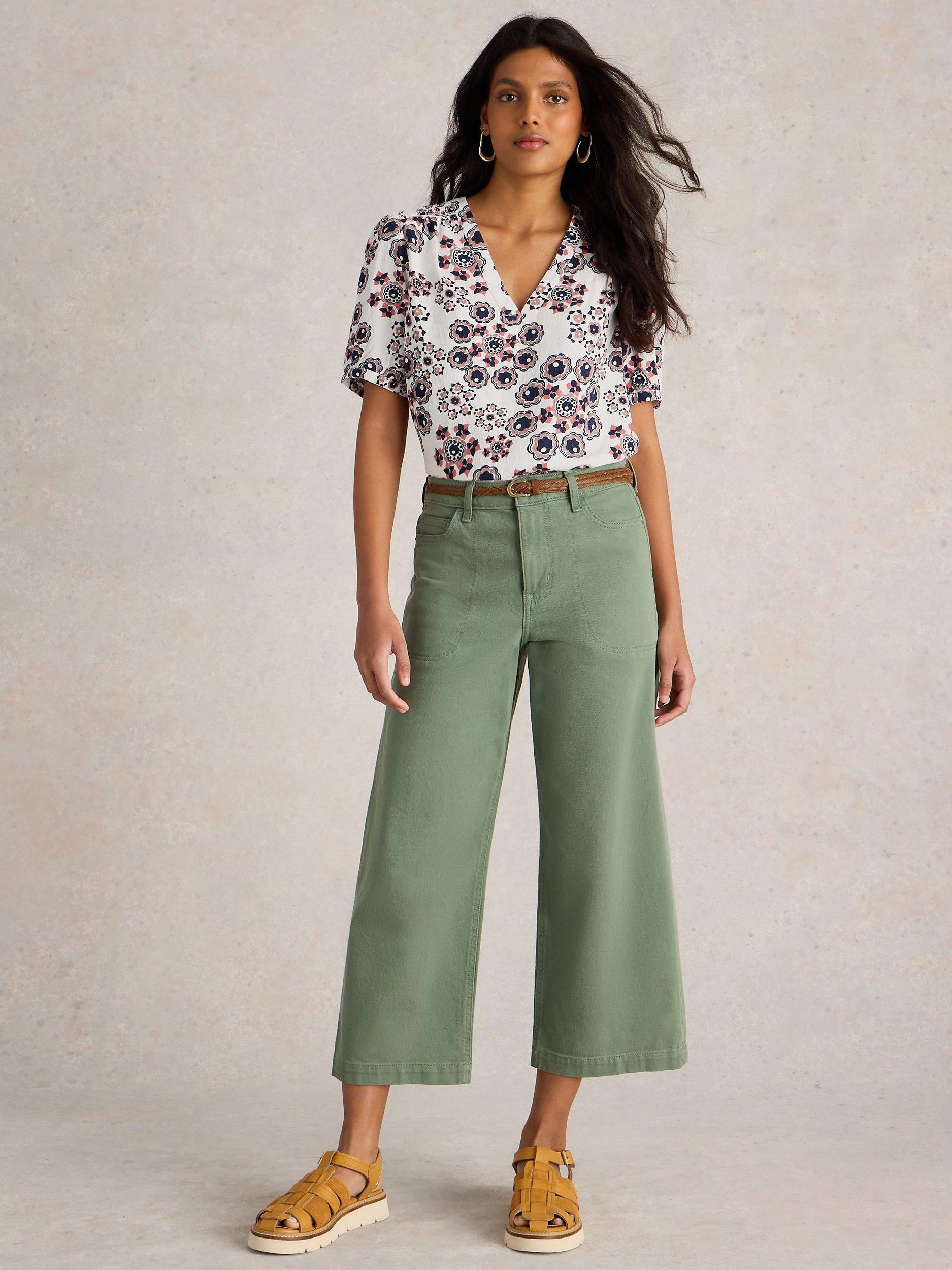 Product image 1 of 6, which shows White Stuff Elisa Floral Top, Ivory/Multi, 20
