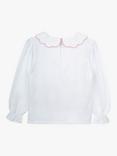 Trotters Kids' Ava Jersey Top, White/Pink