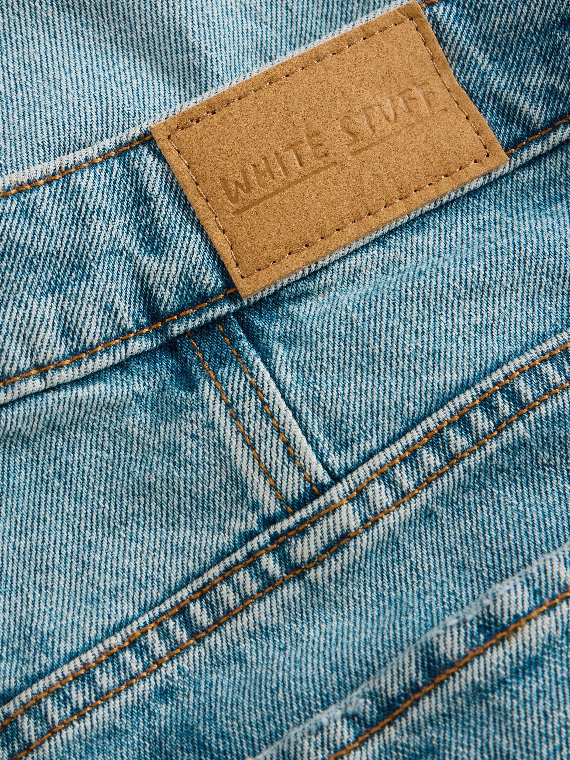 Product image 6 of 6, which shows White Stuff Charlie Organic Cotton Blend Straight Jeans, Mid Blue, 14R