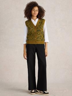 White Stuff Ayla Mid Rise Wide Leg Jeans, Black