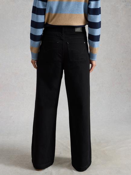 White Stuff Ayla Mid Rise Wide Leg Jeans - view 2, Black