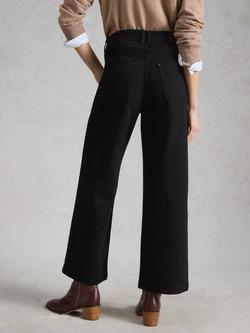 White Stuff Tia Wide Leg Crop Jeans - view 2, Pure Black