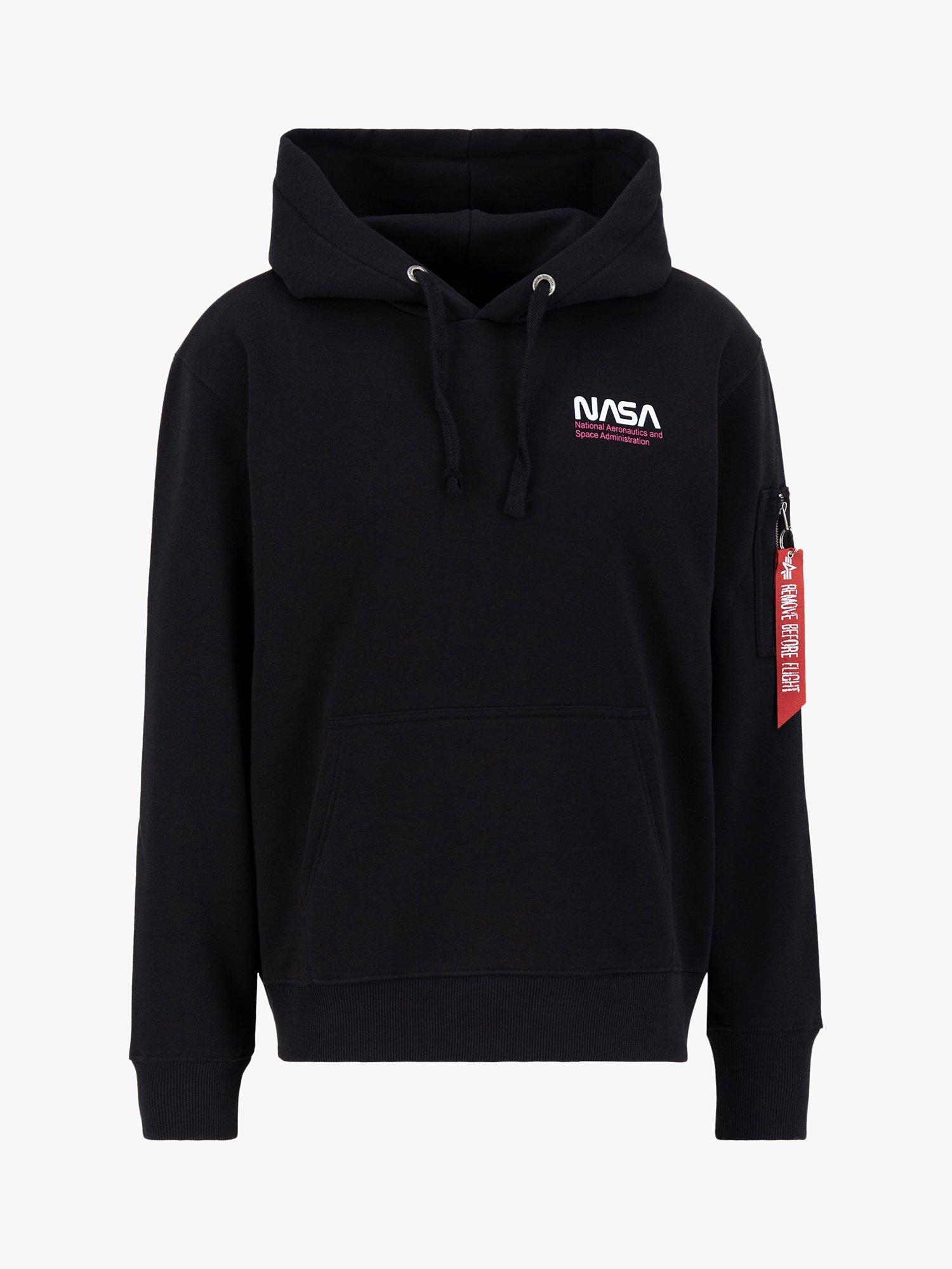 Alpha Industries Skylab NASA Graphic Hoodie Black Magenta