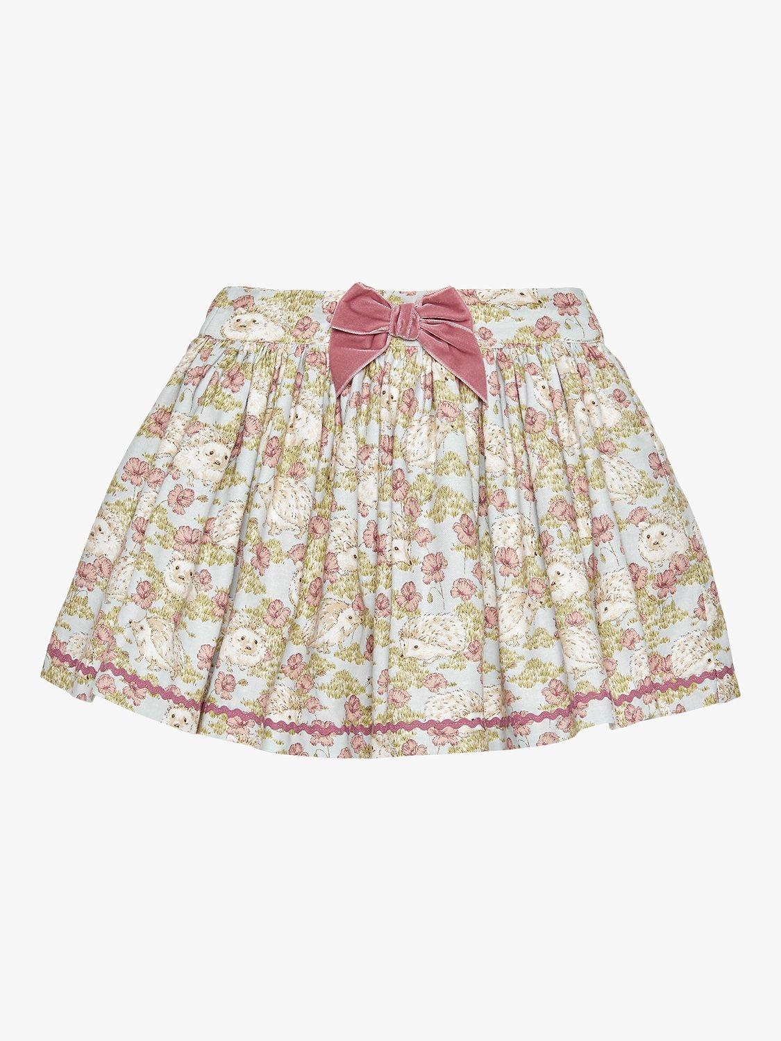 Product image 1 of 4, which shows Trotters Kids' Hollie Hedgehog Cotton Skirt, Multi, 2-3 years