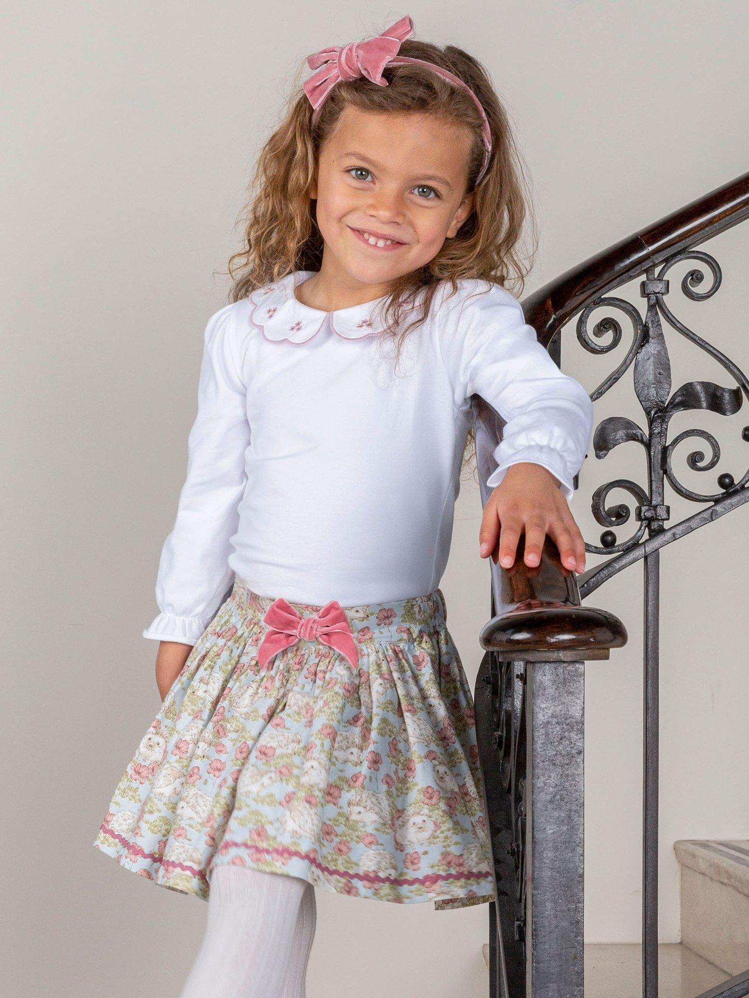 Product image 4 of 4, which shows Trotters Kids' Hollie Hedgehog Cotton Skirt, Multi, 2-3 years