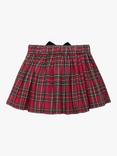 Trotters Kids' Tartan Scottie Skirt, Red Tartan