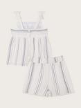 Monsoon Baby Embroidered Shorts and Top Set, White