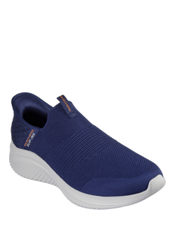 Skechers Ultra Flex 3.0 Smooth Step Wide Fit Trainers - view 2, Navy