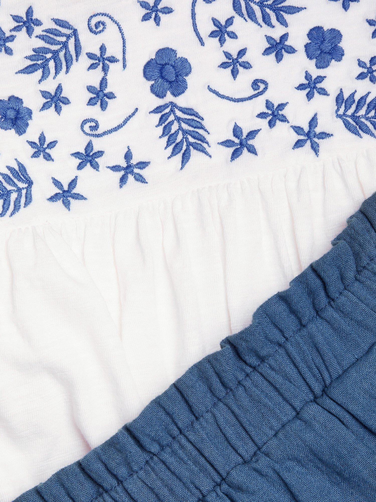 Monsoon Kids' Top and Short Set, White, 14-15 years