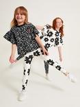 Monsoon Kids' Floral T-Shirt, Pack of 2, Black