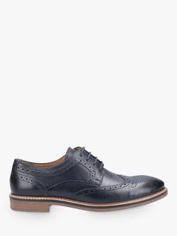 Hush Puppies Bryson Leather Wing Tip Brogues, Blue