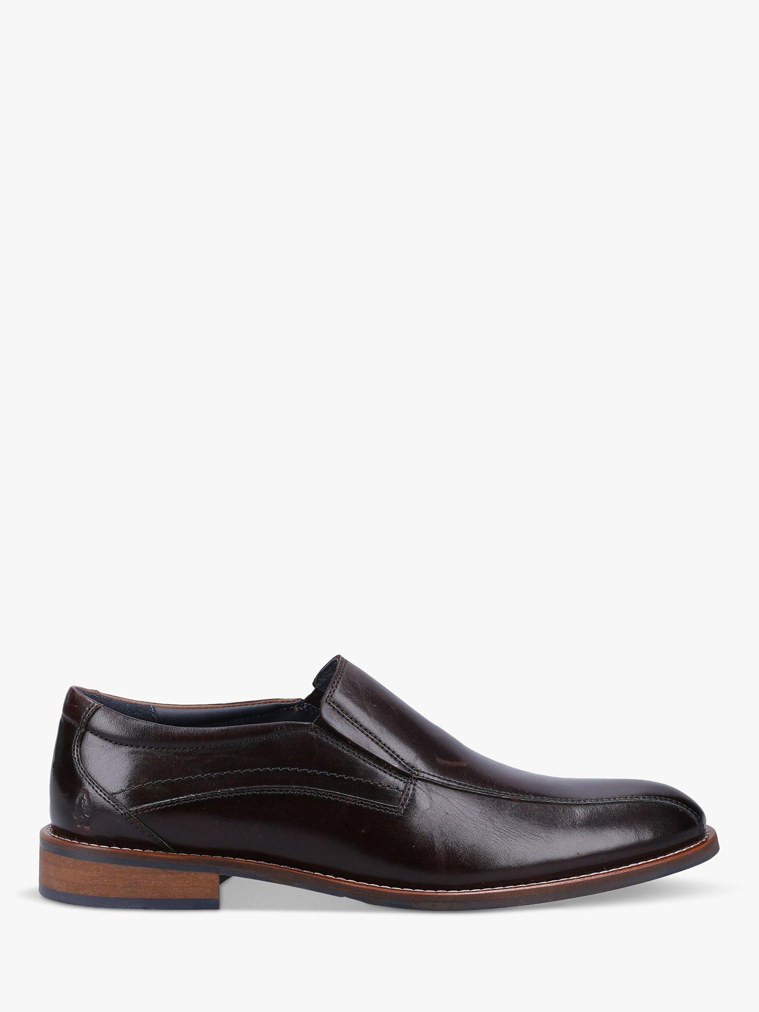 Product image 1 of 4, which shows Hush Puppies Donovan Leather Loafers, Black, 6