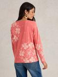 White Stuff Nelly Floral Notch Neck Top, Pink/Multi