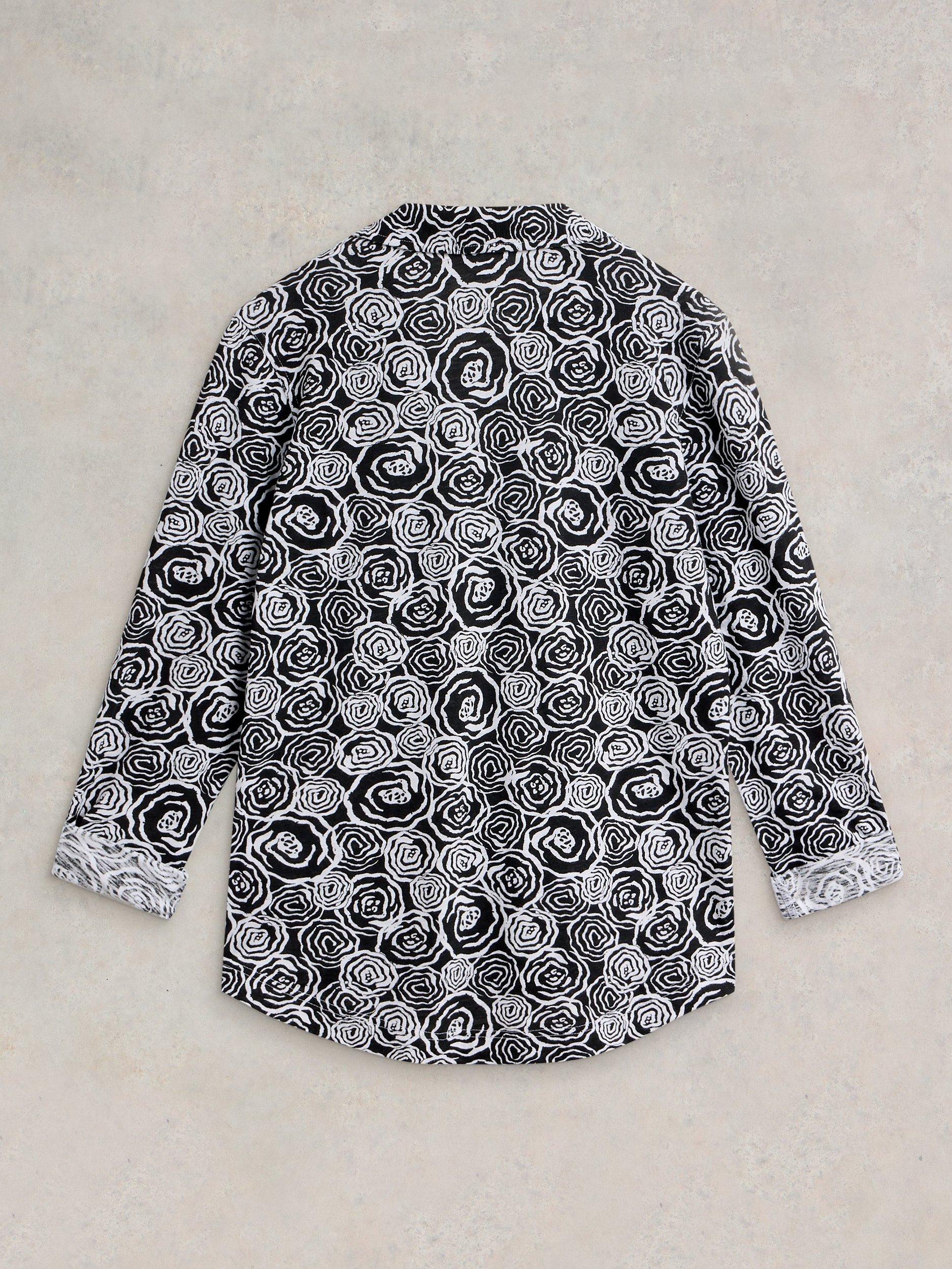 Product image 7 of 7, which shows White Stuff Annie Floral Shirt, Black/White, 6