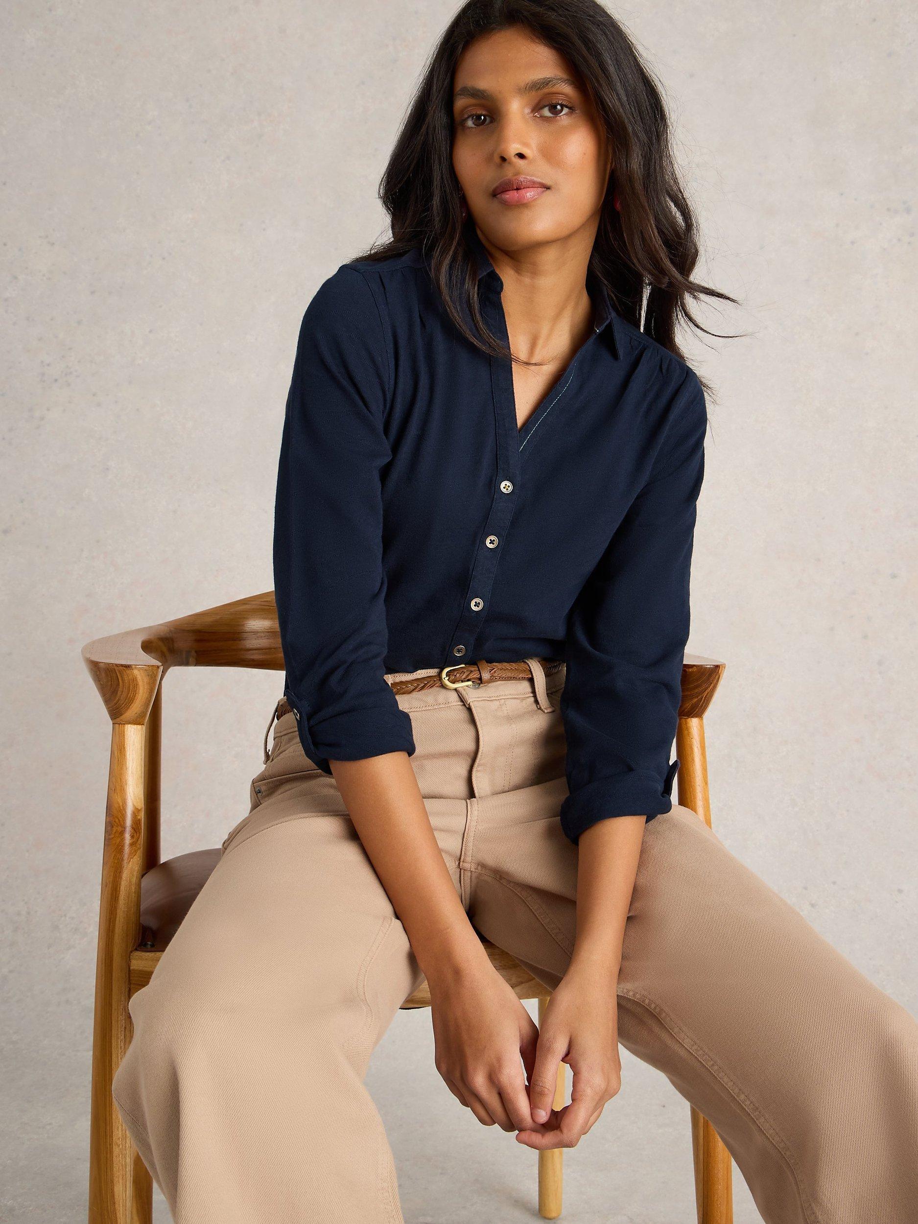 Product image 4 of 6, which shows White Stuff Annie Shirt, French Navy, 6