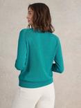 White Stuff Lulu Organic Cotton Cardigan, Bright Blue, Bright Blue