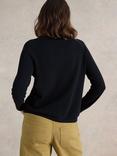 White Stuff Luna Organic Cotton Cardigan, Pure Black