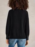 White Stuff City Organic Cotton Wool Blend Jumper, Pure Black