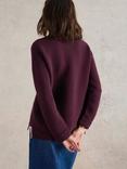 White Stuff Jana Organic Cotton Jumper, Mid Plum