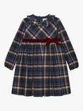 Trotters Kids' Bonnie Tartan Party Dress, Blue/Multi