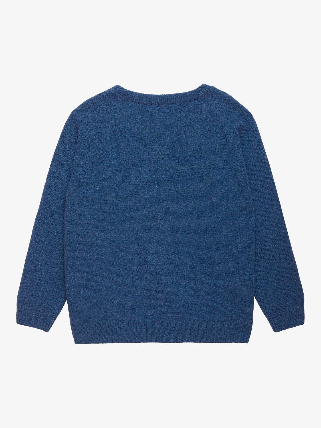 Product image 2 of 4, which shows Trotters Kids' Knight Jumper, Denim Blue Marl, 2-3 years