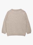 Trotters Kids' Sebastian Car Wool Blend Jumper, Oatmeal