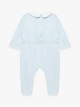 Trotters Baby Thomas Train Organic Cotton Blend Bodysuit, Pale Blue