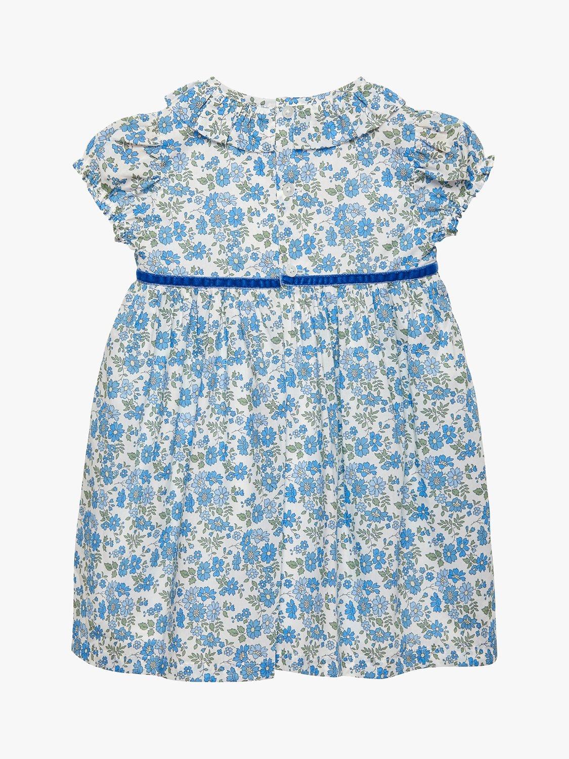 Product image 2 of 5, which shows Trotters Baby Floret Willow Dress, Blue/Multi, 3-6 months