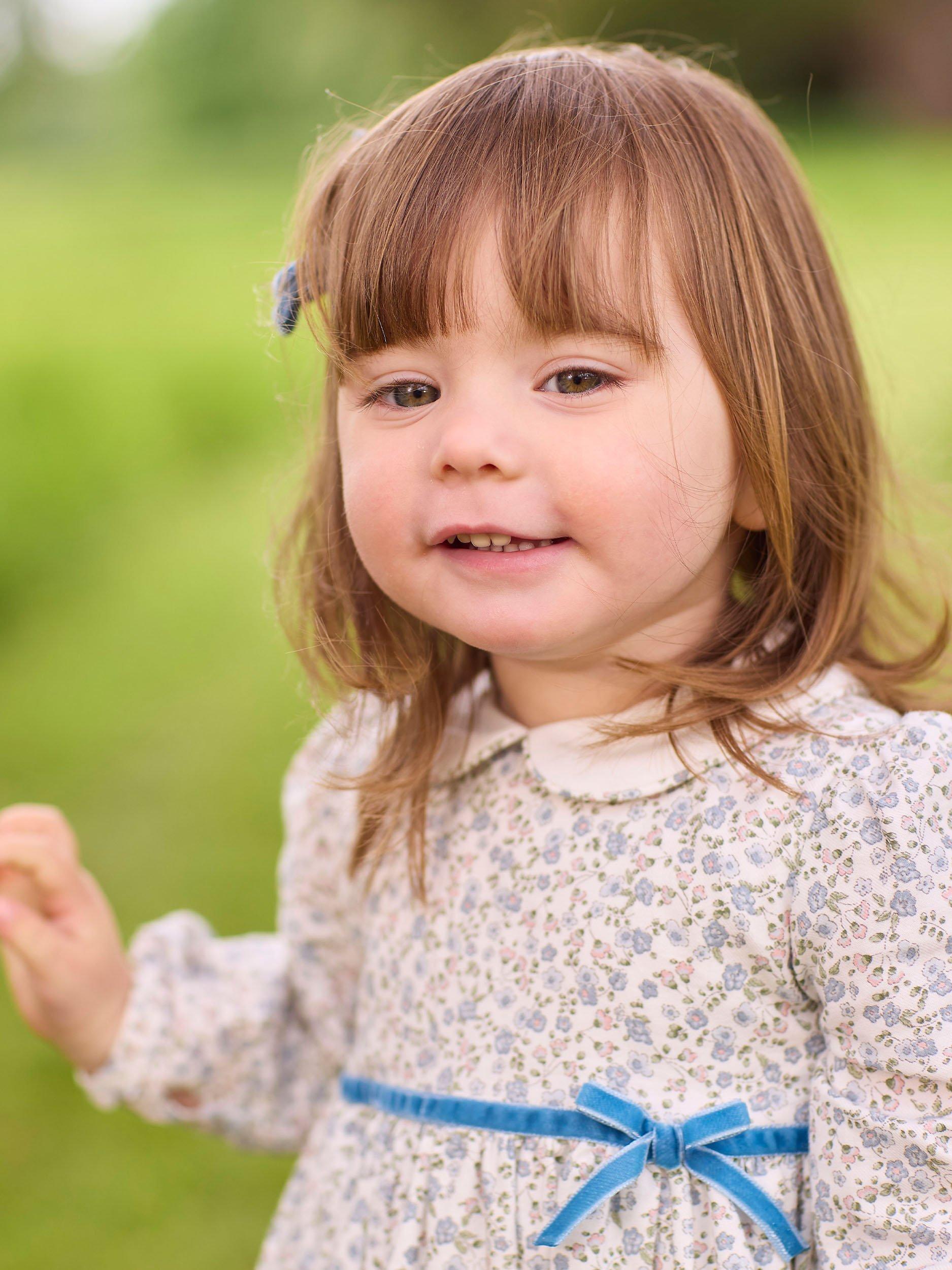 Product image 5 of 6, which shows Trotters Baby Aubrey Floral Dress, Multi, 3-6 months