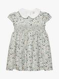 Trotters Baby Arabella Floral Smocked Dress, Pink/Multi