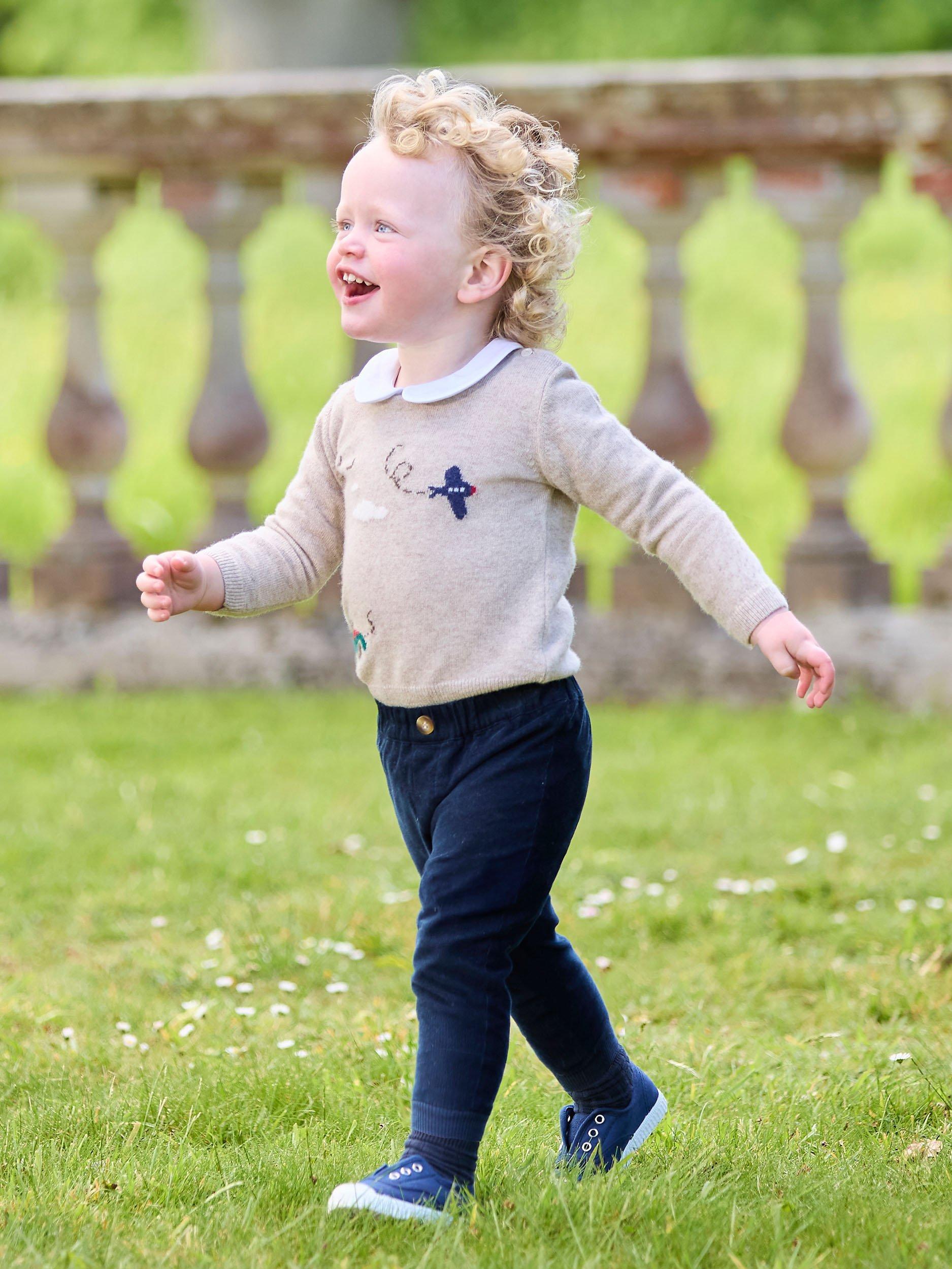 Product image 4 of 4, which shows Trotters Baby Herbie Jumper, Oatmeal, 3-6 months
